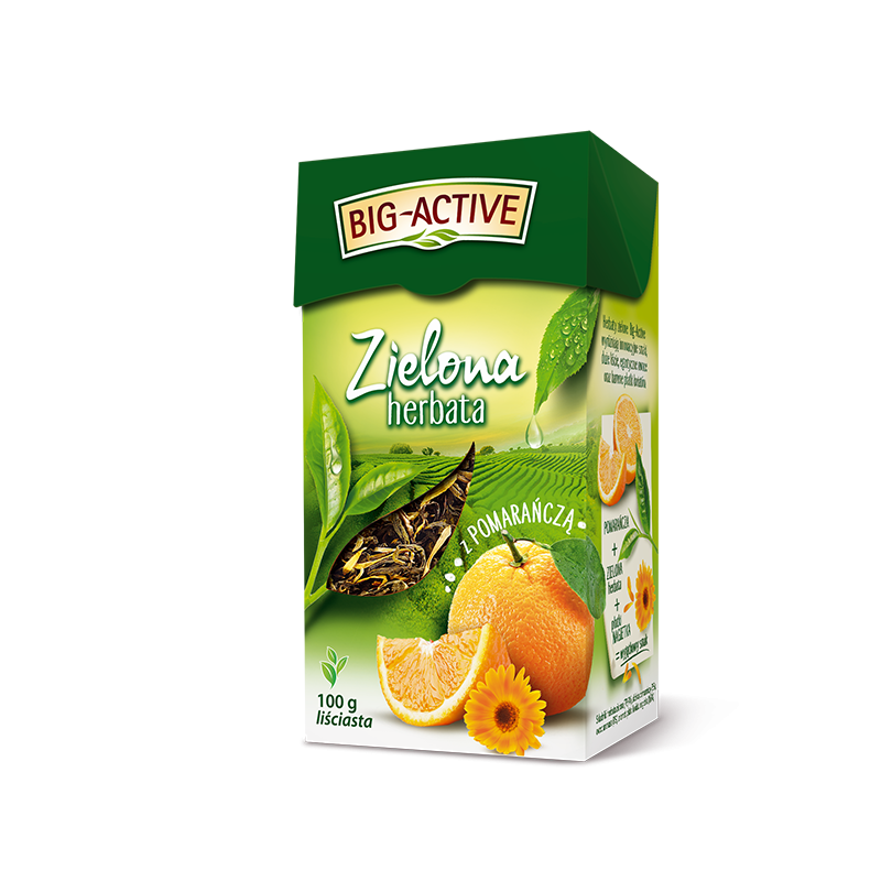 Zielona herbata z pomarańczą 100 g Zielona herbata z pomarańczą 100 g