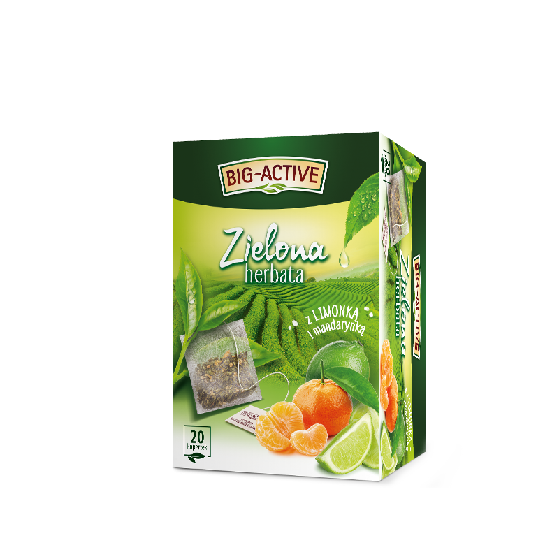 Zielona herbata limonka mandarynka 20 sasz.