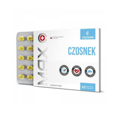 Czosnek max 30 kaps. Colfarm