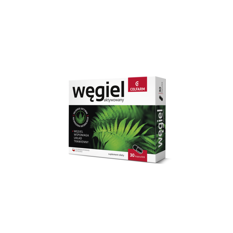 Węgiel aktywowany 30 kaps. Colfarm Węgiel aktywowany 30 kaps. Colfarm