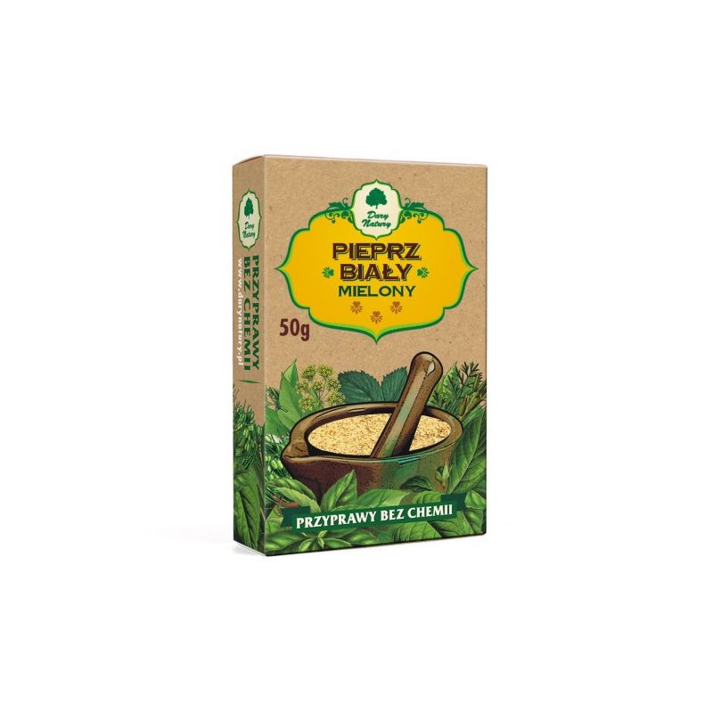 Pieprz biały mielony 50g (kartonik) Pieprz biały mielony 50g (kartonik)